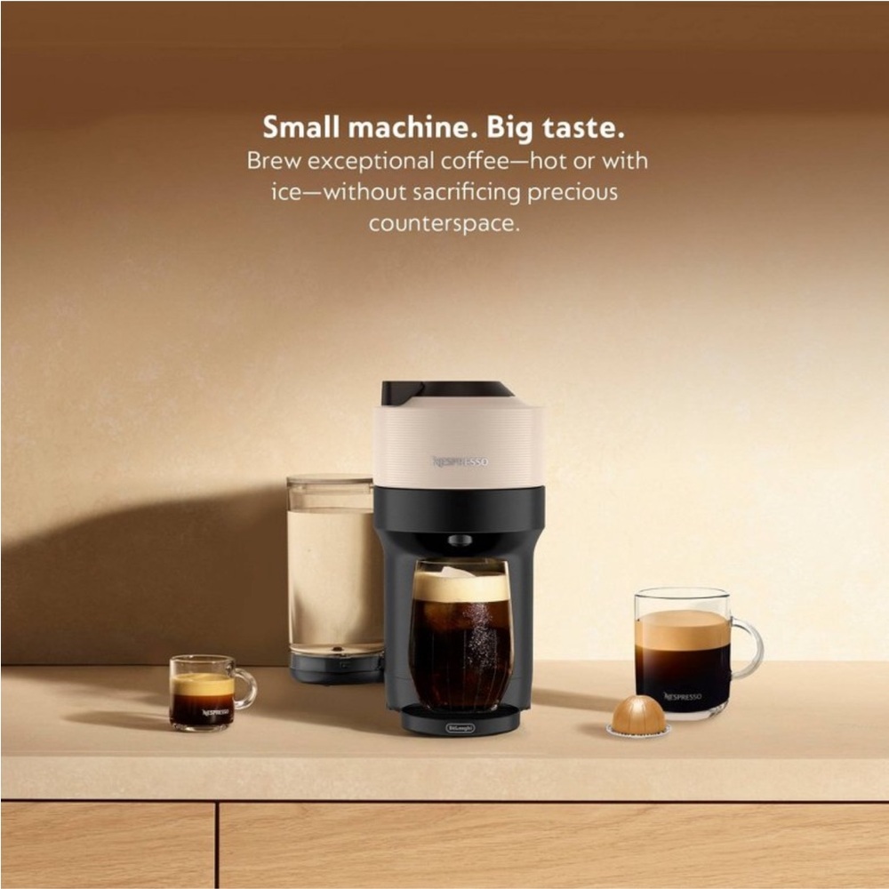 New in box Nespresso Vertuo Pop+ in beige and black - Picture 6 of 12